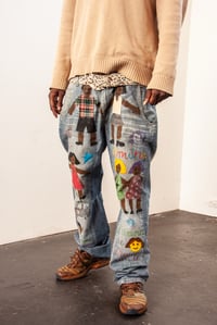 Image 1 of JEAN " MONSIEUR & MADAME" TISSU PATCH 🧵