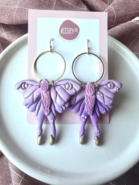 Moth Earrings | The Midnight Moth  | Handmade Polymer Clay Earrings 