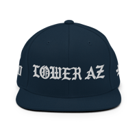 Image 2 of LOWER AZ White Thread Snapback Hat 