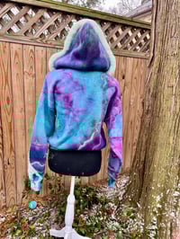 Image 2 of Fur Trimmed Zip Up Hoodie Size Small