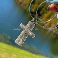 Image 5 of NEW* Rhinestone Cross & Hoop Earrings
