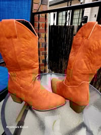 Image 1 of  Orange Cow Girl Boot