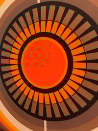 Image 4 of Stoneware Sun Wall Hanging Vintage Groove Original Design