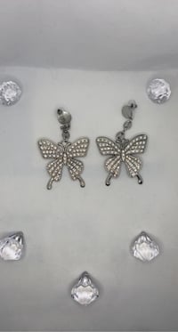 Image 5 of Butterfly Drop Earrings 