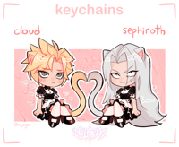 Image 2 of Cloud and Sephiroth Catboy Charms