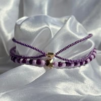 Purple Craze Anklet Duo