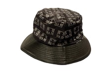 Image 2 of Leather Bucket Hat - Black