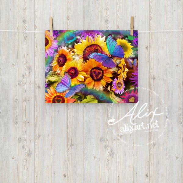 Image of Sunflower Happiness Art Poster