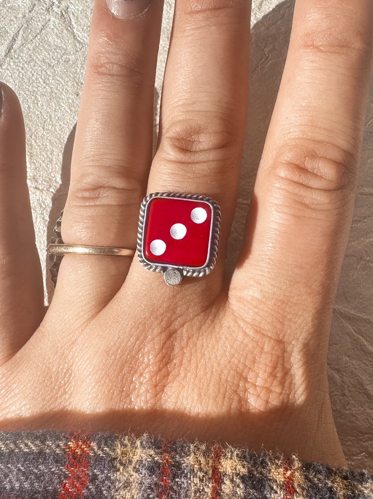 Image of Red Dice Ring