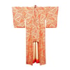 Antique Silk Kimono (Red & Cream Field of Flowers)