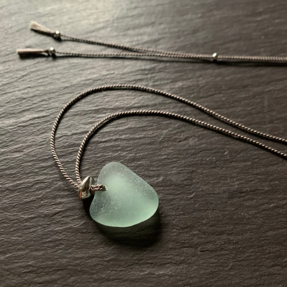 Image of Pale aqua sea glass necklace - Suffolk