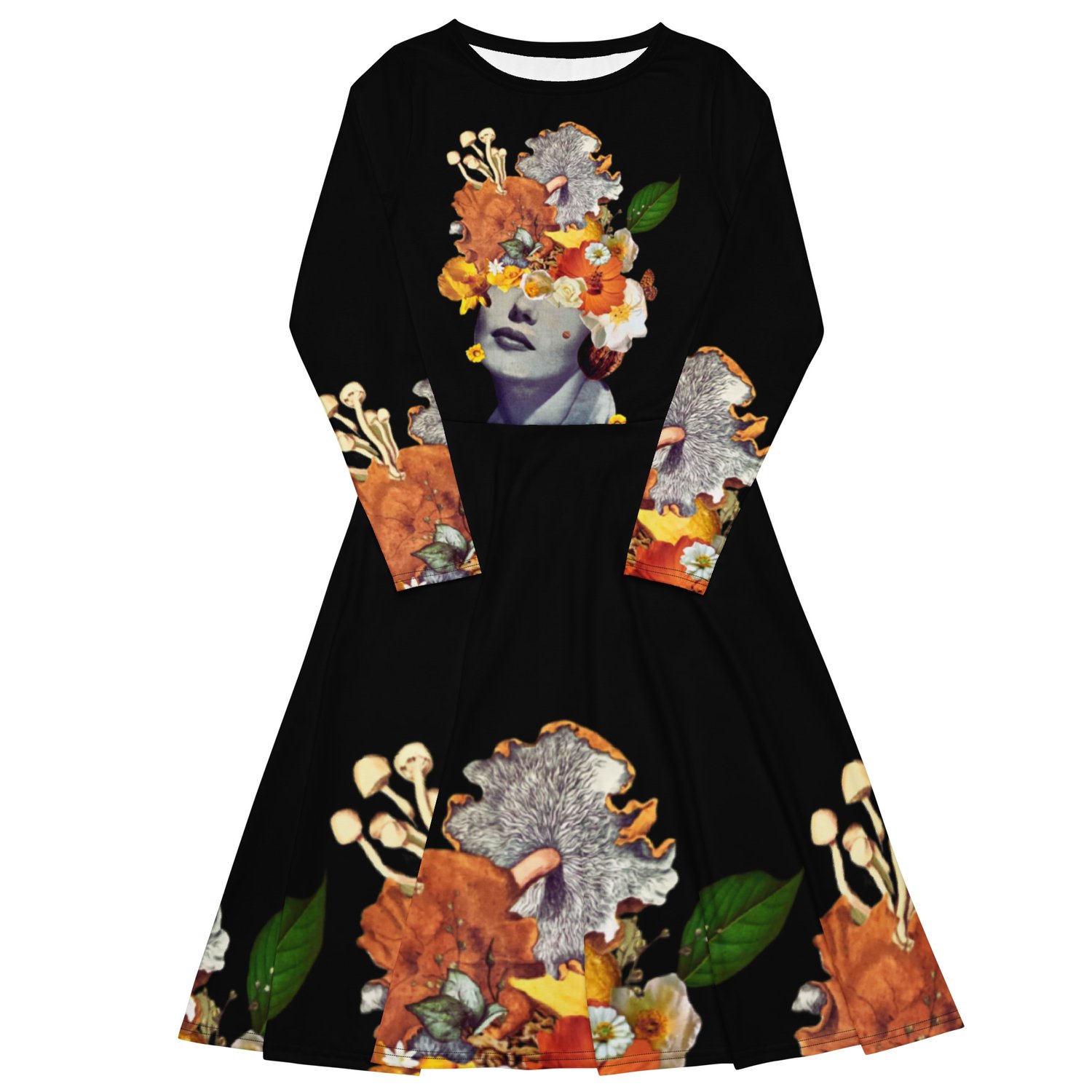 Image of ONE AVAILABLE- Limited Edition - She's A Lil Nuts - Long Sleeve Dress with Pockets  