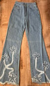 Floral Flare Jeans (XS)