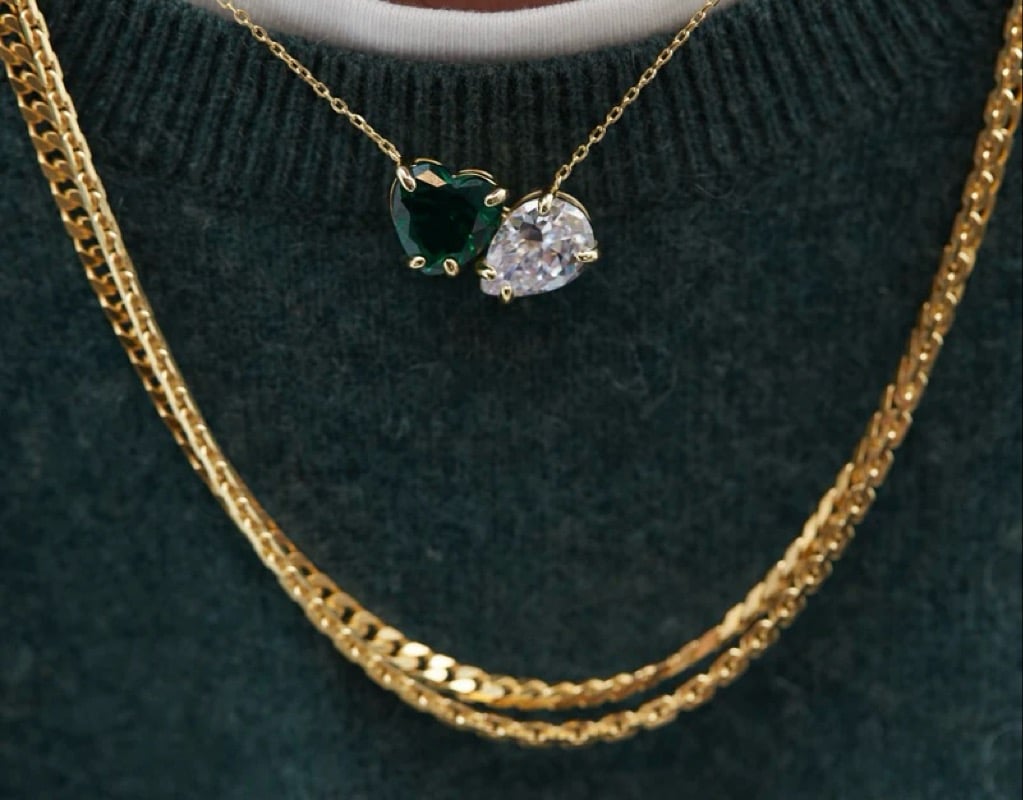 Dainty heart tear drop | JOZELIEJEWLS