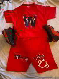 Image 1 of Red WEiRD Shorts and Shirt Set