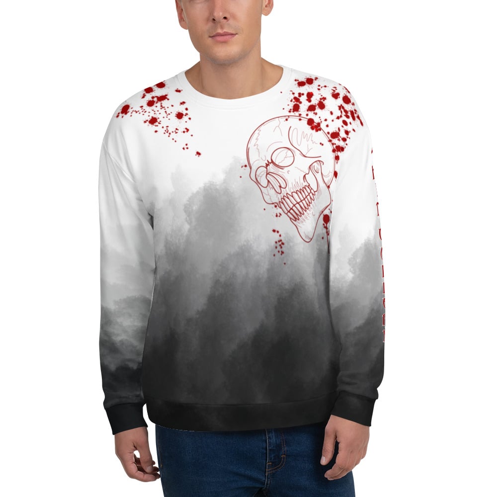 Skin Gallery Skull with printed sleeve Unisex Sweatshirt