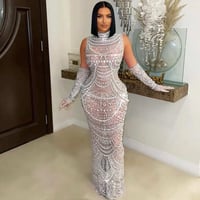 Image 1 of Abele Pearl Crystal Gown 