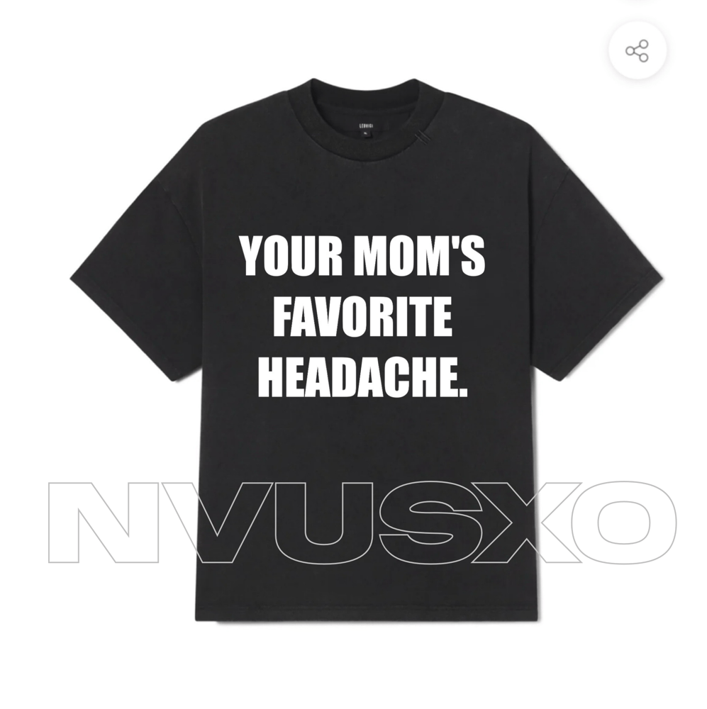 Image of YOUR MOM'S FAVORITE B&W T-SHIRT 