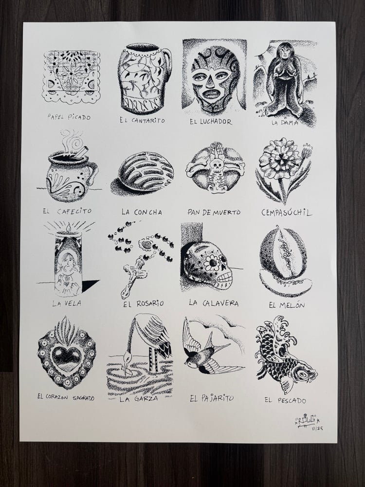 Lotería #2 flash screen print 