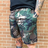 Image 3 of Green Woodland Camo 24 X Salute Shorts