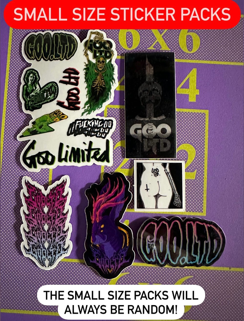 Sticker Packs- large size and small