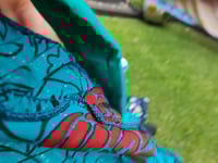 Image 4 of Frida frilly shorts- turquoise flowers