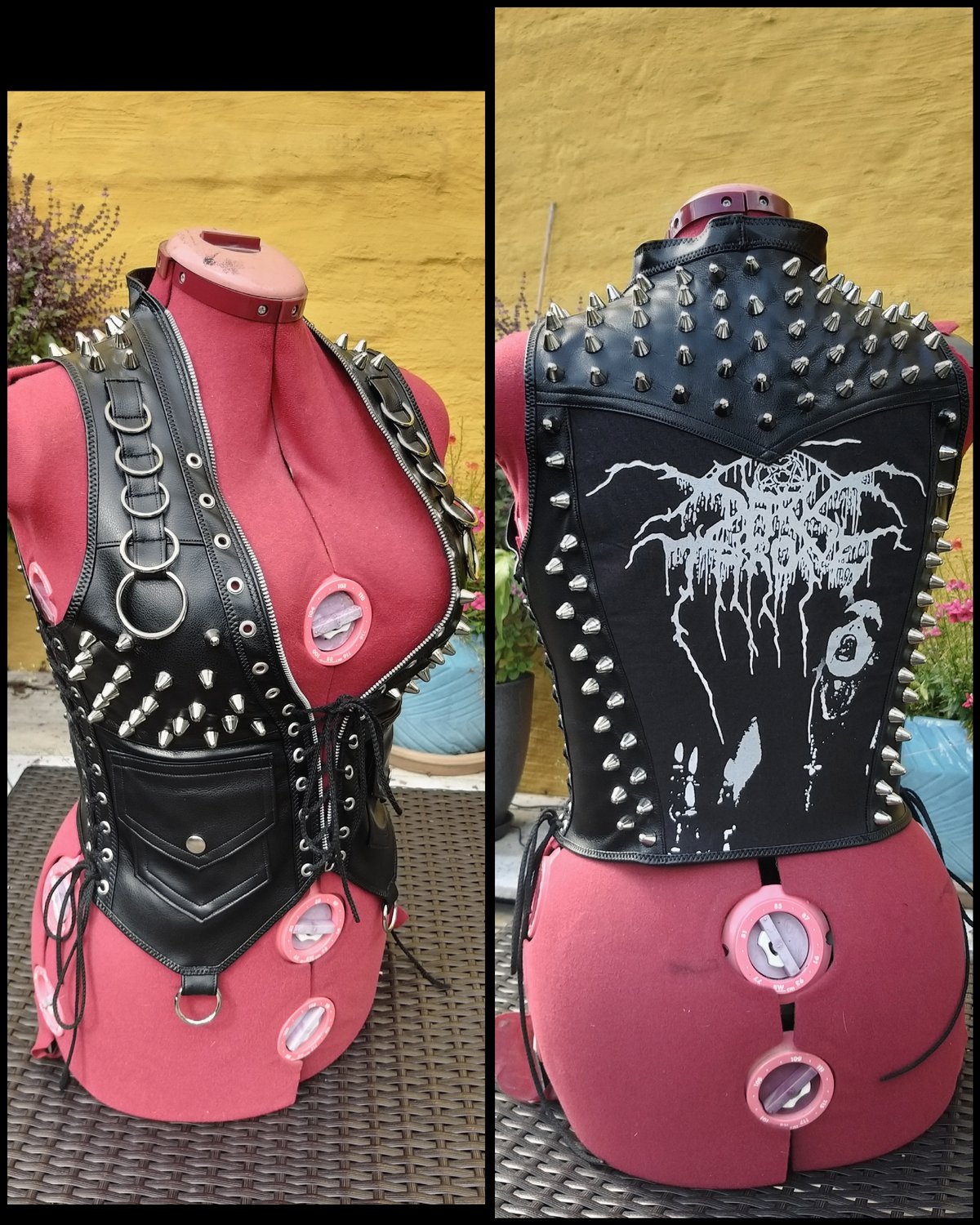 Image of Studded Darkthrone vest size MEDIUM