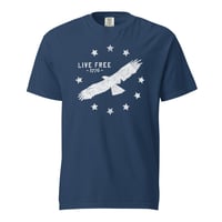 Image 2 of LIVE FREE 1776-  Distressed Unisex garment-dyed heavyweight t-shirt