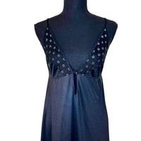 Image 7 of Vintage 70s Black & Gold Maxi Gown by Flair Lingerie Dianne Keesee  Size Small 