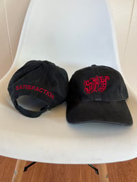 Image 3 of “SATISFACTION” EMBROIDERED HAT BLACK (PRE-ORDER)