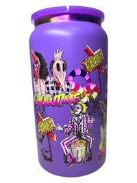 Image 2 of Beetleguise stainless steel 16oz can cup with lid