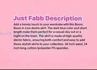 Image 5 of New Sz 18 (1X) Boom Jeans Dark Denim Skirt #271*1.5