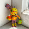Smoking Goblin with Candy Corn and Jack O' Lantern