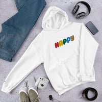 Image 2 of HAPPY Unisex Hoodie