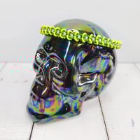 Image 2 of Green Ombre Micro Coyote Beaded Bangle Bracelet