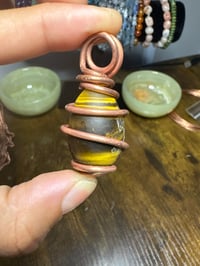 Image 2 of Tigers Eye Egg Copper PENDANT ONLY
