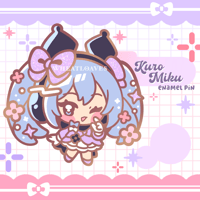 Image 3 of Kuro Miku Enamel Pin