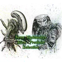 Image 1 of Neon Nightmares - Alien / Predator Print Selection