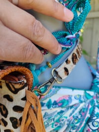 Image 6 of Barca Bag - cream leopard with trim  wear in waist or cross body