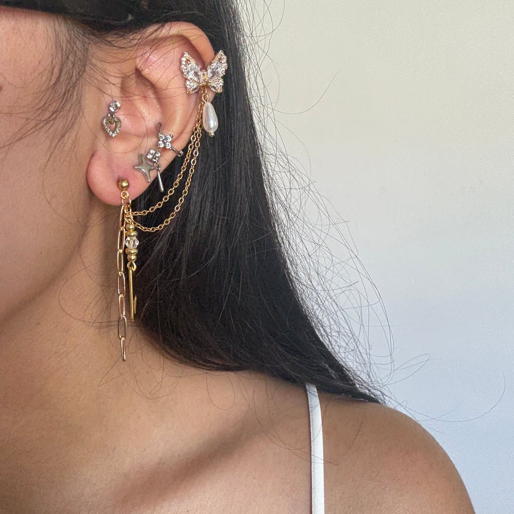 Image of Caged Wing Ear Chain