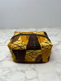 Image 4 of Handmade African Print Boxy Pouch - Tribal 2