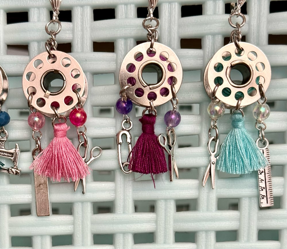 Image of Boho Bobbin Dangle Earrings