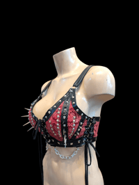 Image 2 of Red snake skin bralette 