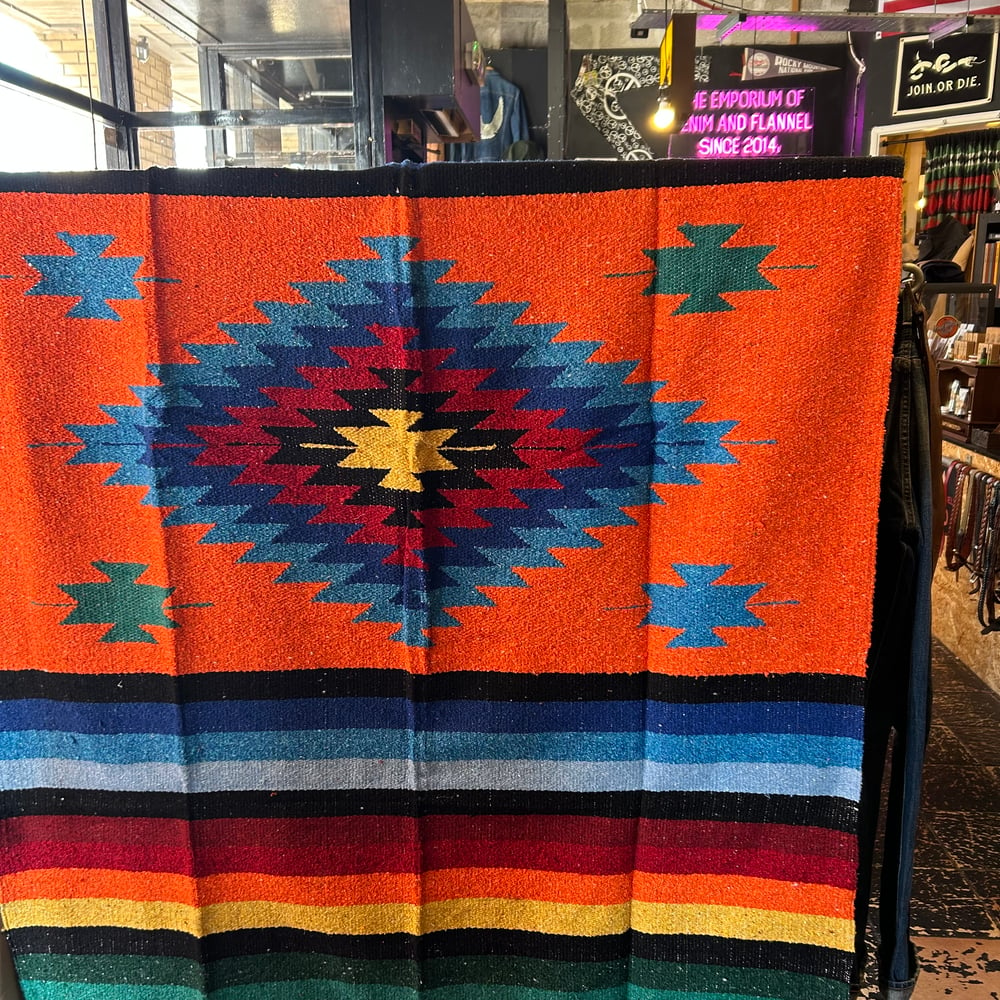 AUTHENTIC MEXICAN BLANKET - ORANGE