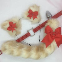 Orange 🐱 Petplay Set red Bows 