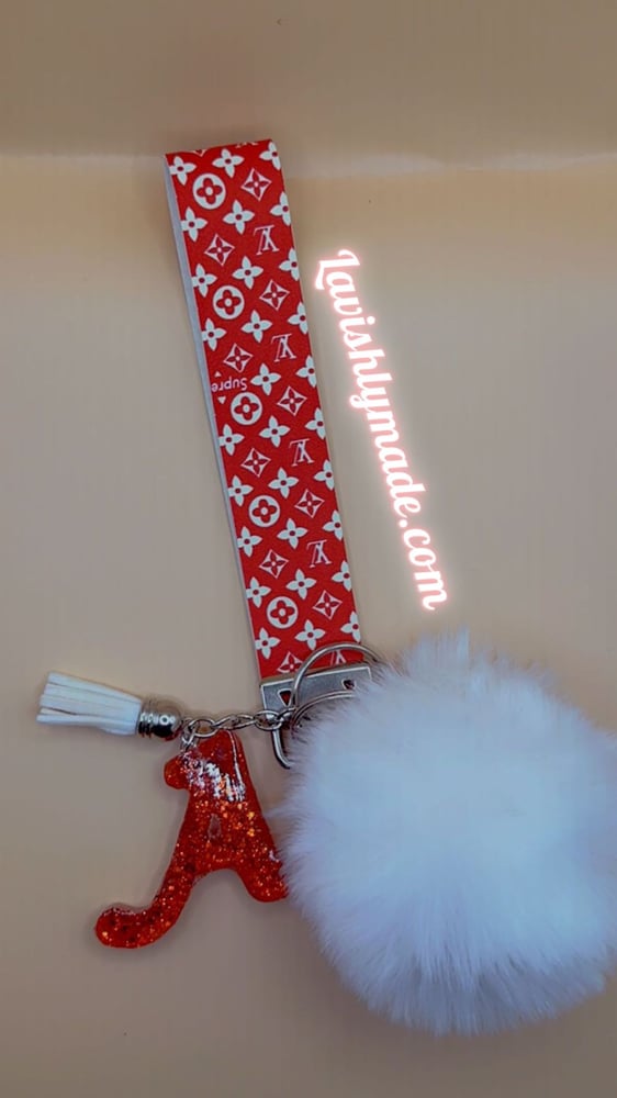 Image of Red LV X Supreme Keychain❤️