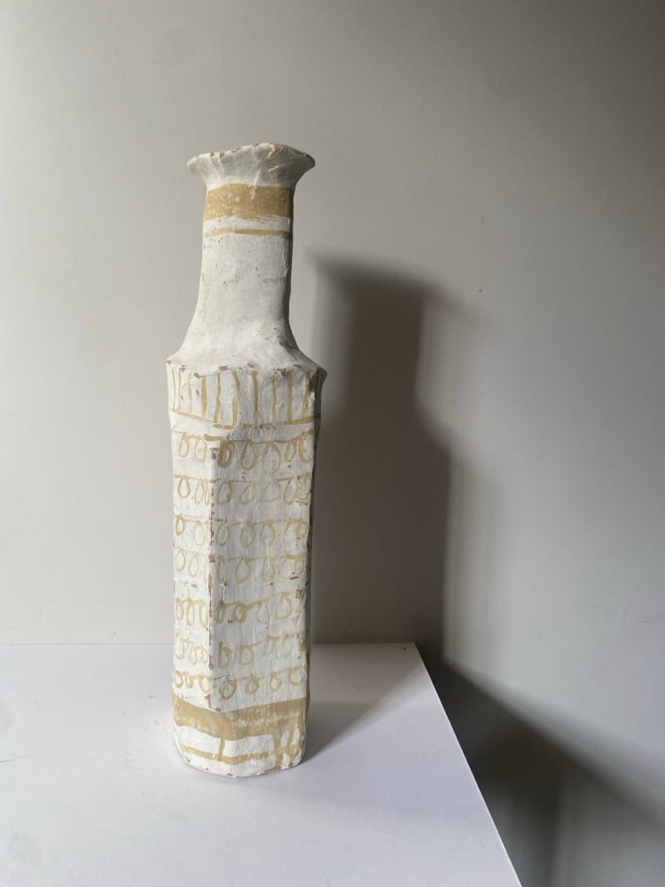 Tall faceted  Paper Bottle Image 5