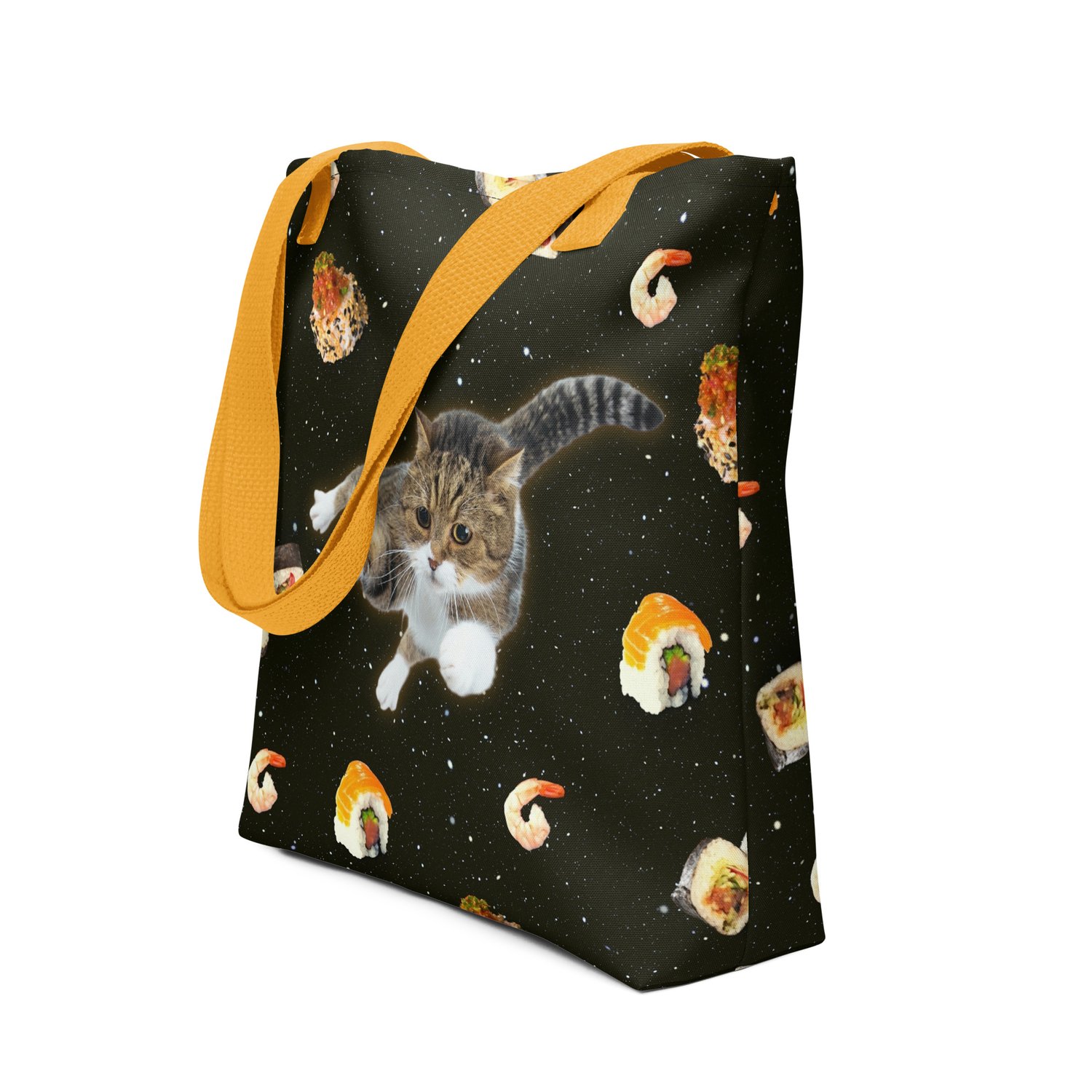 Image of Sushi Cat in Space - All Over Print - Tote Bag