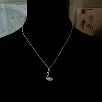 Image 2 of STERLING SILVER SWAN NECKLACE