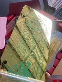 Image 2 of GOLD & LIGHT BLUE FELIX CADILLAC LICENSE PLATE